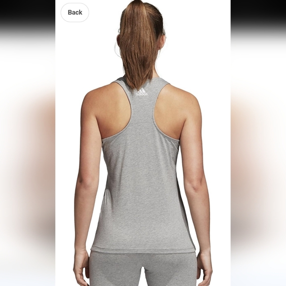 adidas Logo Tank Top in Lavender - Picture 2 of 5